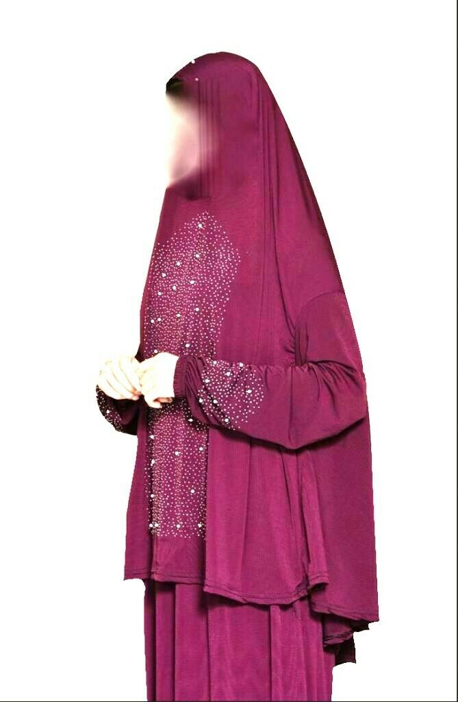 Set aus Khimar & Rock ISLAM-ABAYA-Kopftuch-Hijab Gebetskleidung 2-tlg 